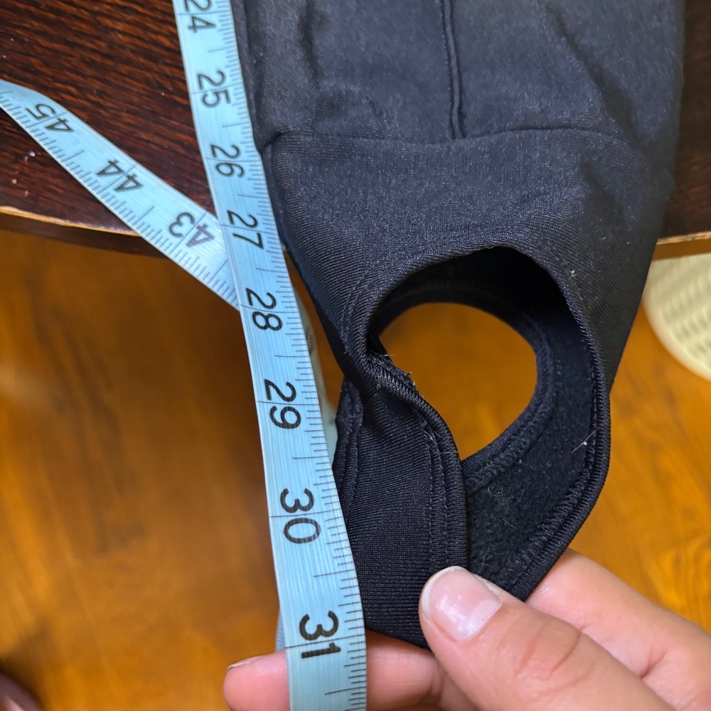 LL Bean Vtg Womens Black Stirrup Ski Bib Jumpsuit Base Layer Fleece Medium USA - Picture 14 of 16
